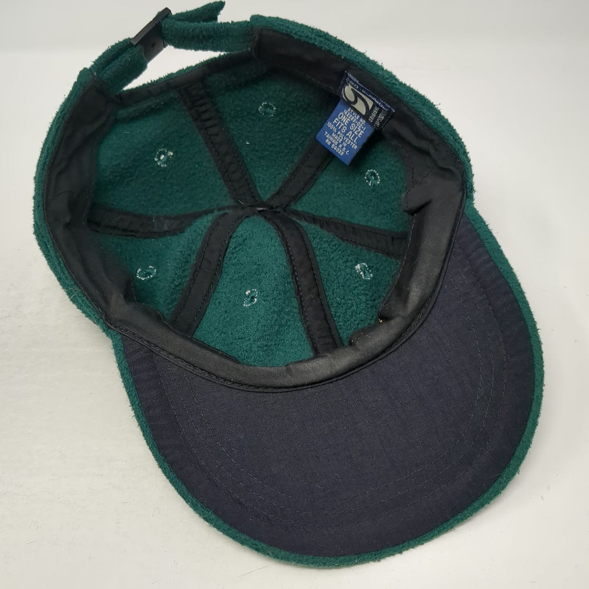 Gap Green Fleece Baseball Cap One Size Adjustable Strap Blank Soft Crown Hat