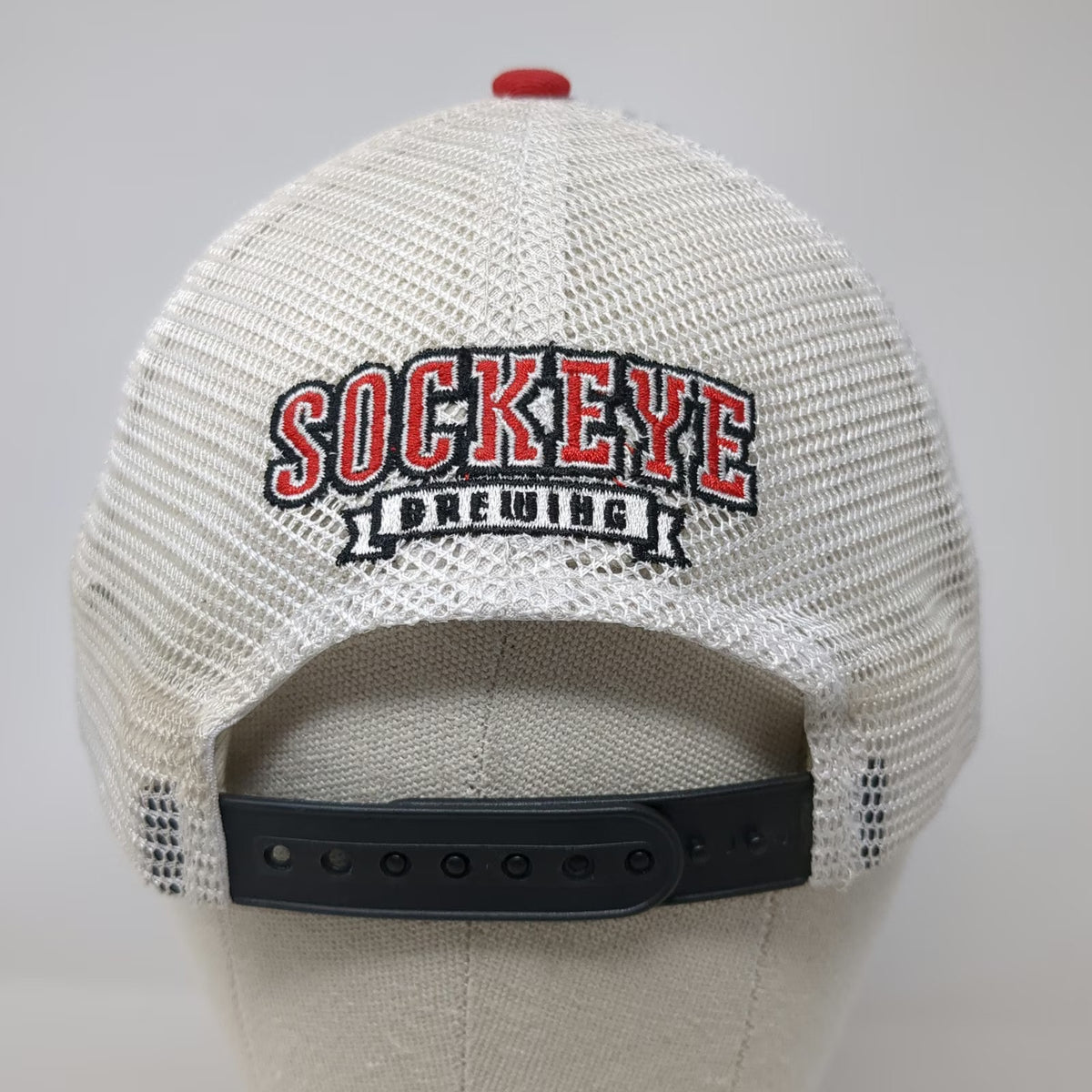 Vie Trucker Hat Black One Size Snapback Mesh Sockeye Brewing Salmon Fish Idaho