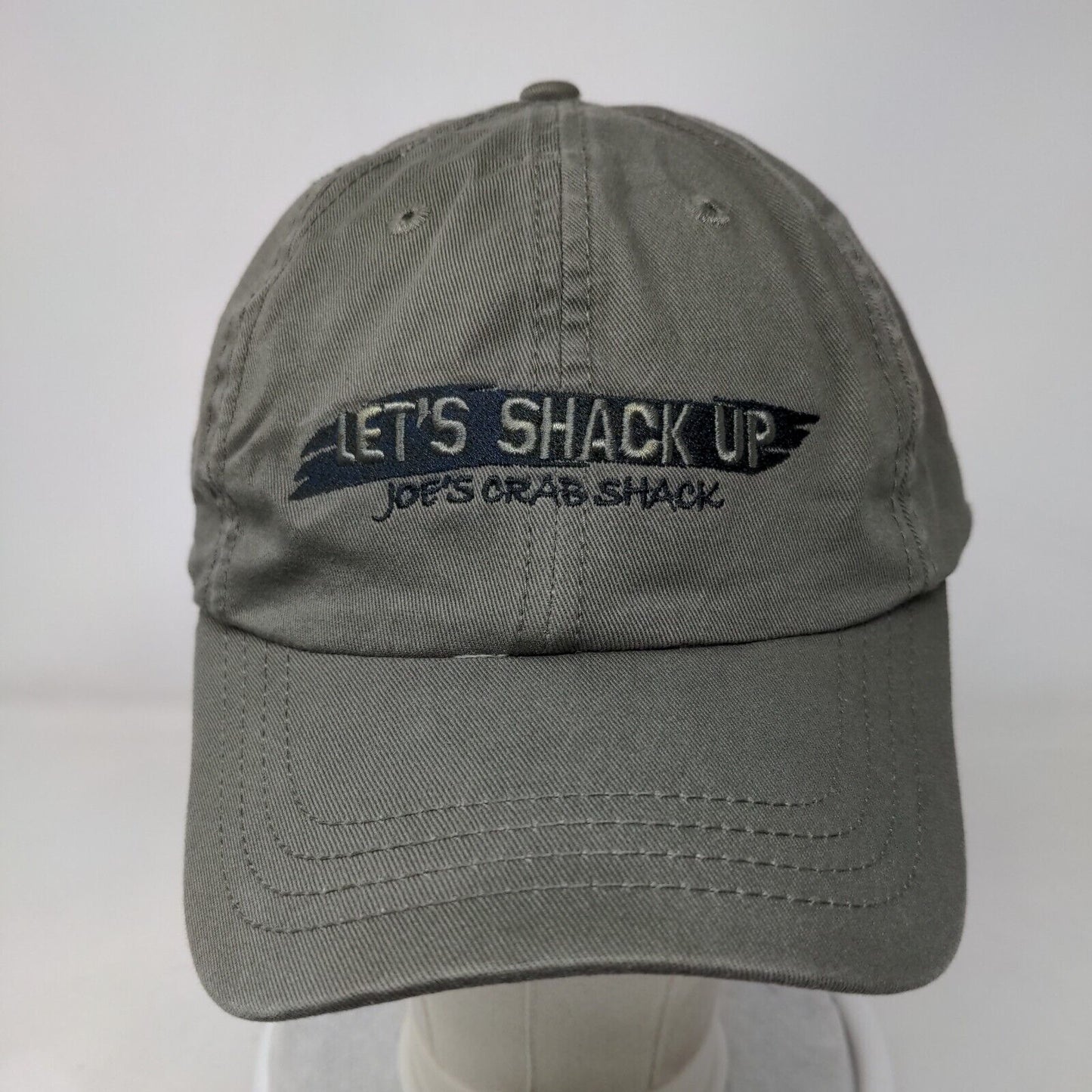 Let's Shack Up Slideback Hat Grayish-Brown OSFA Solid Joe's Crab Shack