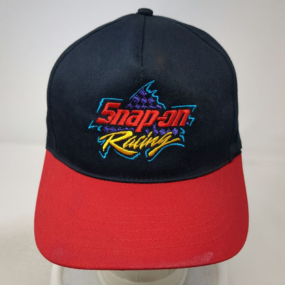 Snap-on Snapback Hat Black Red One Size Racing Tools Embroidered Licensed Logo