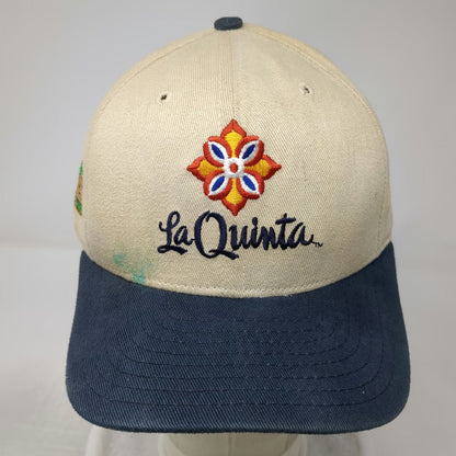 New Era Baseball Cap Beige Blue One Size La Quinta Golf Leather Slideback Hat