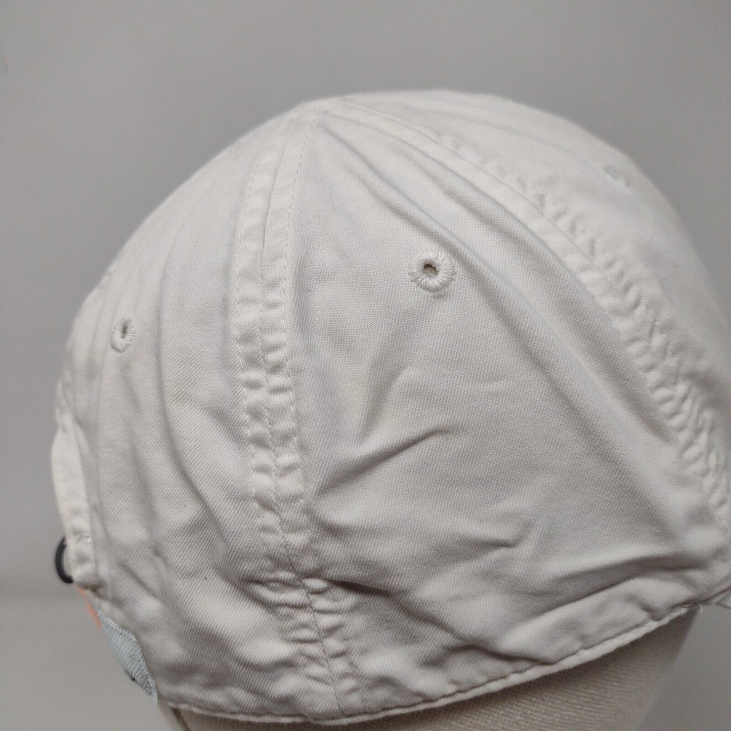 Nike Strapback Hat White OSFA Adjustable Embroidered Swoosh Logo 6 Panel