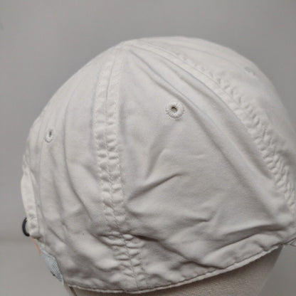 Nike Strapback Hat White OSFA Adjustable Embroidered Swoosh Logo 6 Panel