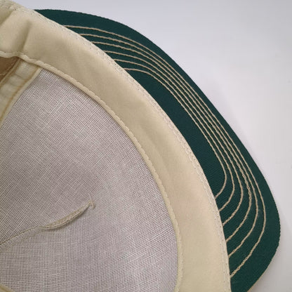 Holland Wipers Inc Wilmington NC 5 Panel Beige Blue Snapback Hat OS Vintage Cap