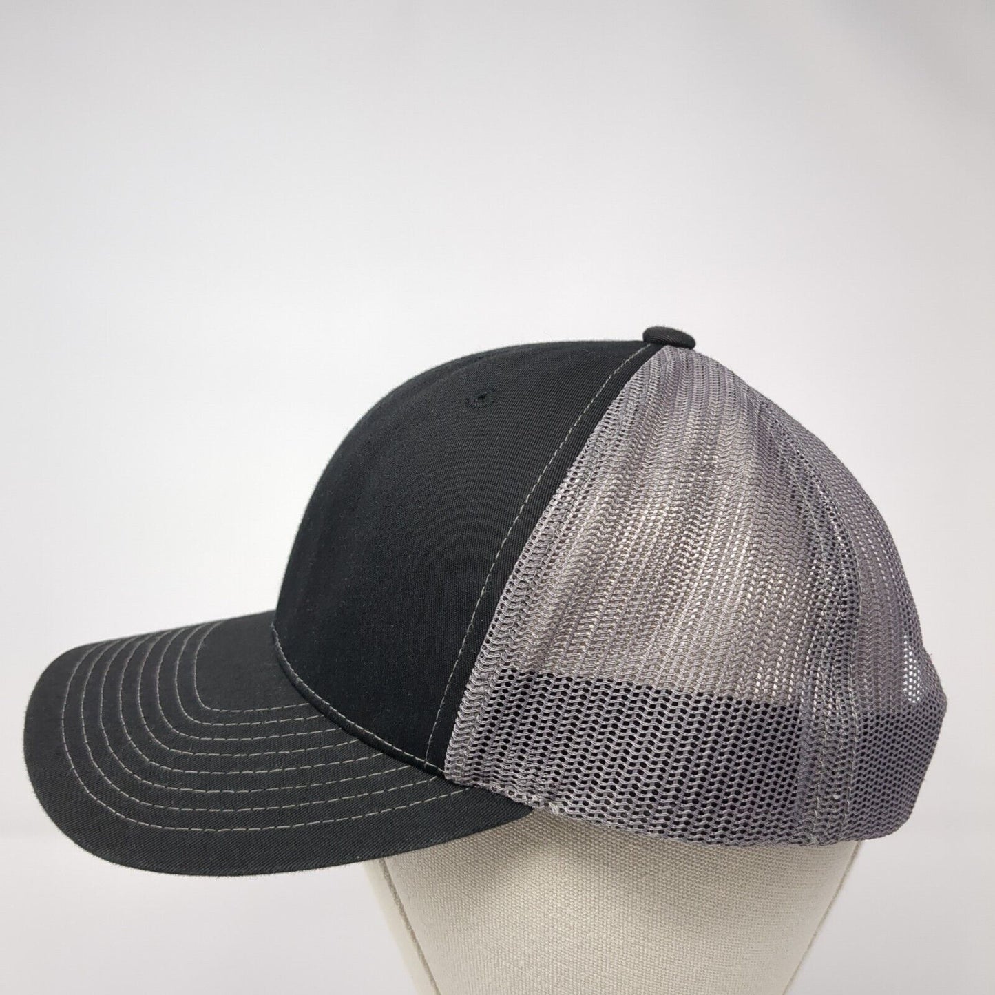 Idaho Snapback Mesh Back Trucker Hat Black One Size Richardson 6 Panel