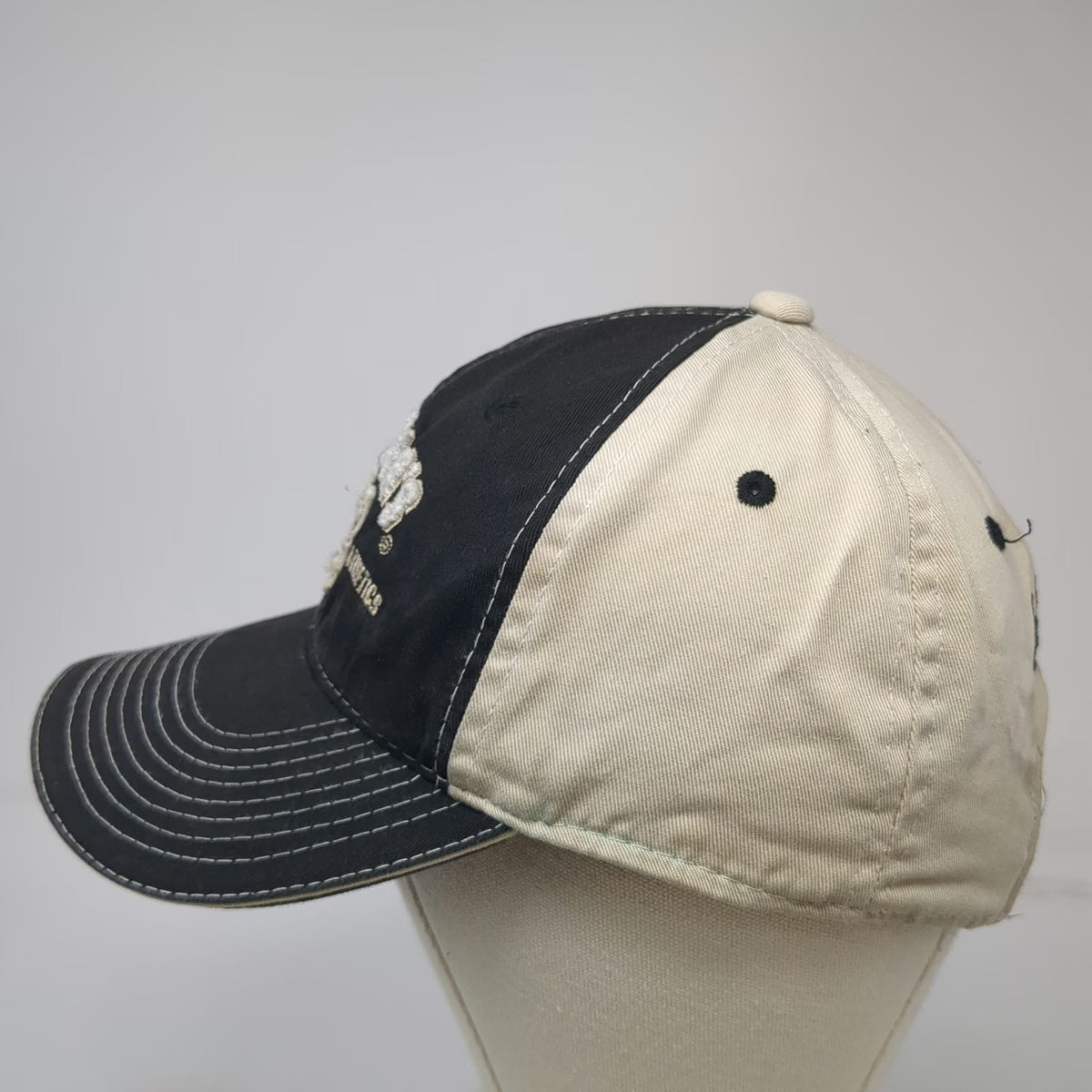 Cabela's Baseball Cap Black One Size Distressed 61 Athletics Slideback Hat