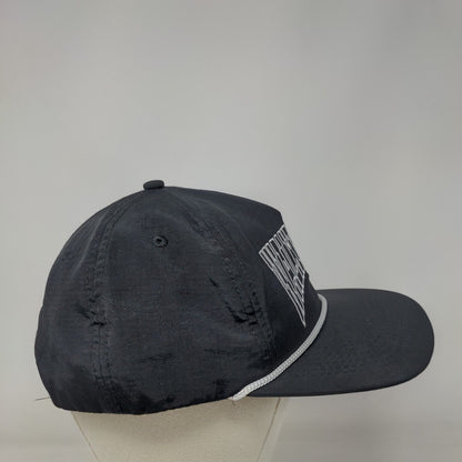 Walk The Walk Snapback Rope Hat Black One Size Embroidered Adjustable