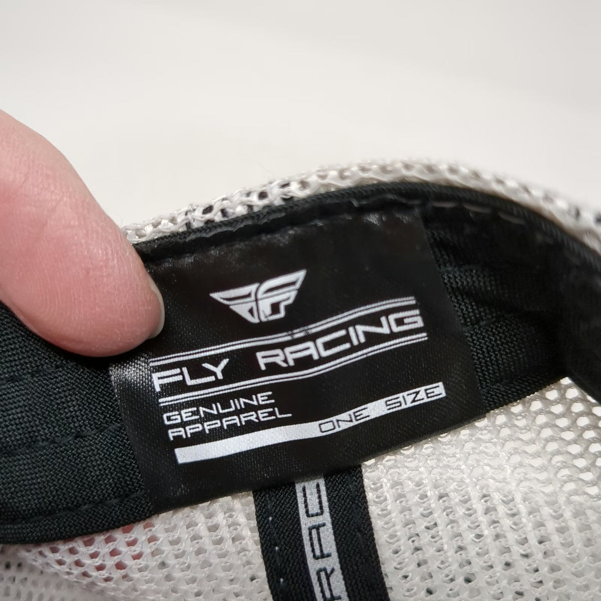 Fly Racing Trucker Hat Gray Black Red One Size Mesh Rope Logo Flat Bill Snapback