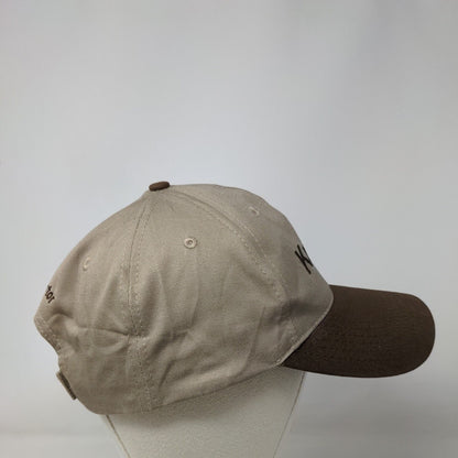 Kubota R&M Tractor Strapback Hat Tan One Size Colorblock K-Products
