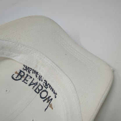 Town Talk Baseball Cap White One Size Benbow Hotel Resort Strapback Hat Cotton