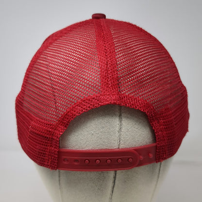Jacobson Trucker Hat Red One Size Kona Hawaii Sunset Palm Tree Mesh Snapback