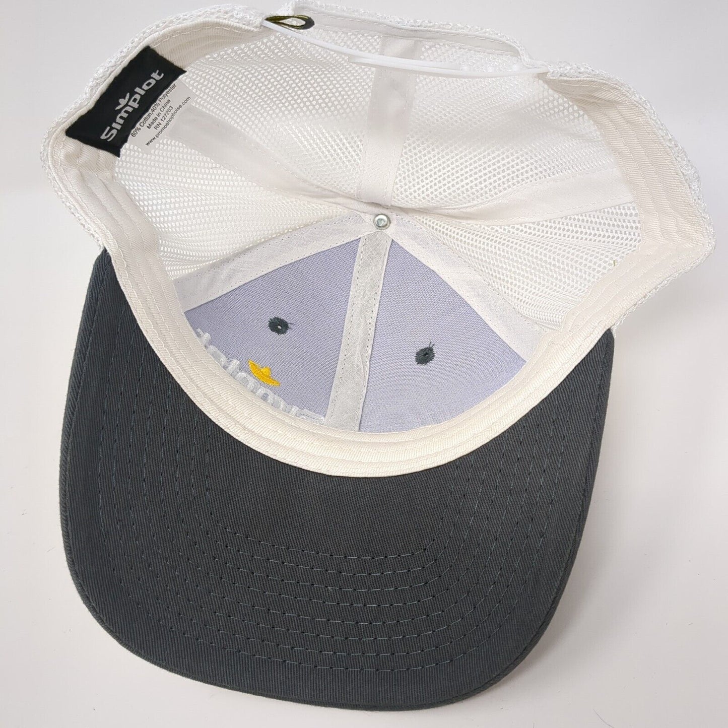 Simplot Gadwear Solutions Snapback Trucker Hat Gray OS Adjustable Mesh Back