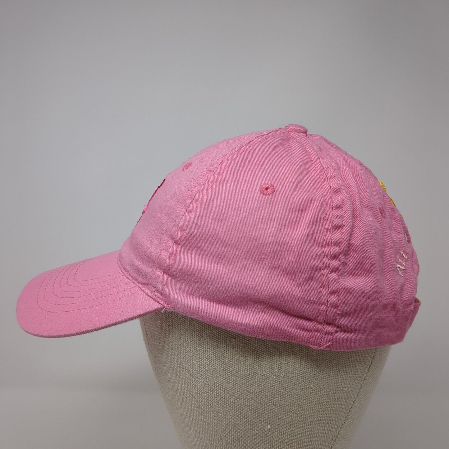 NAPA All Out For The Cure Strapback Hat Pink One Size Adjustable Embroidered