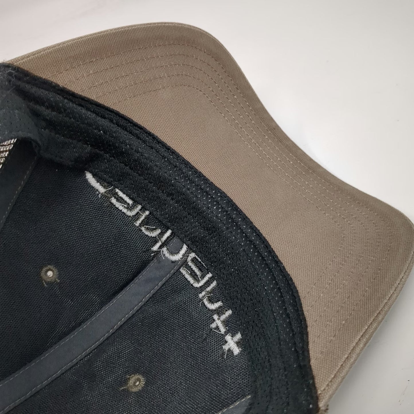 Carhartt Trucker Hat Brown One Size Mesh Back Snapback Embroidered Logo Work Cap