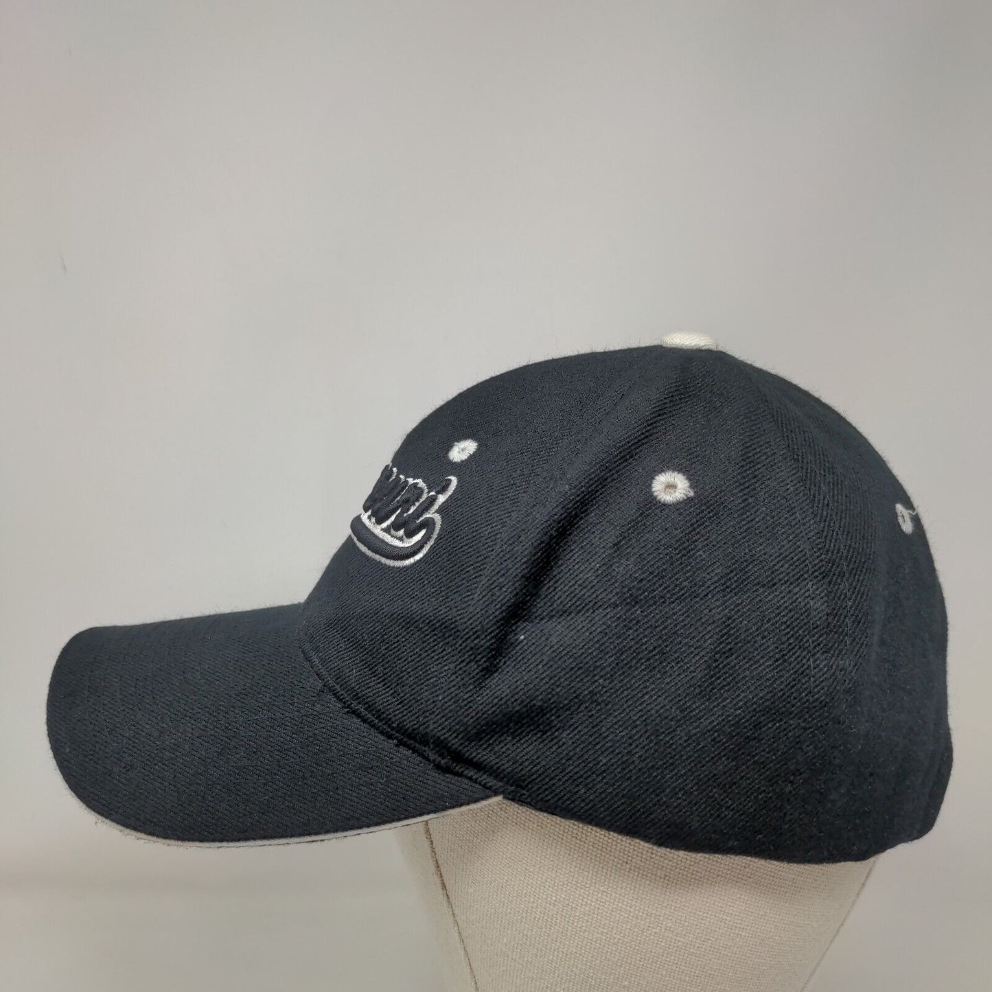 Missouri Strapback Hat Black OSFA Adjustable Embroidered Vented Holes 6 Panel