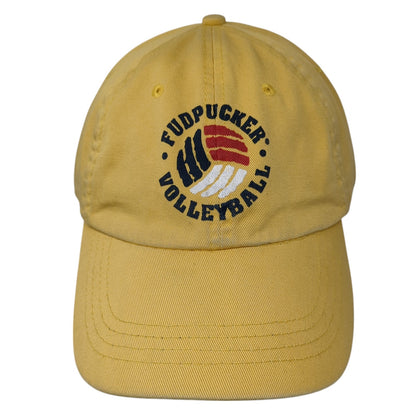 Fudpucker Volleyball Slideback Hat Yellow One Size Adjustable KC Caps