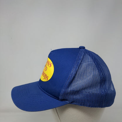 Bass Pro Shops Snapback Mesh Back Trucker Hat Blue OSFM Gone Fishing