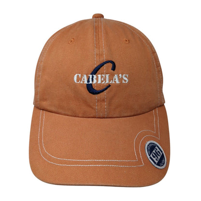 Cabela's Slideback Hat Orange One Size Adjustable Embroidered Patch