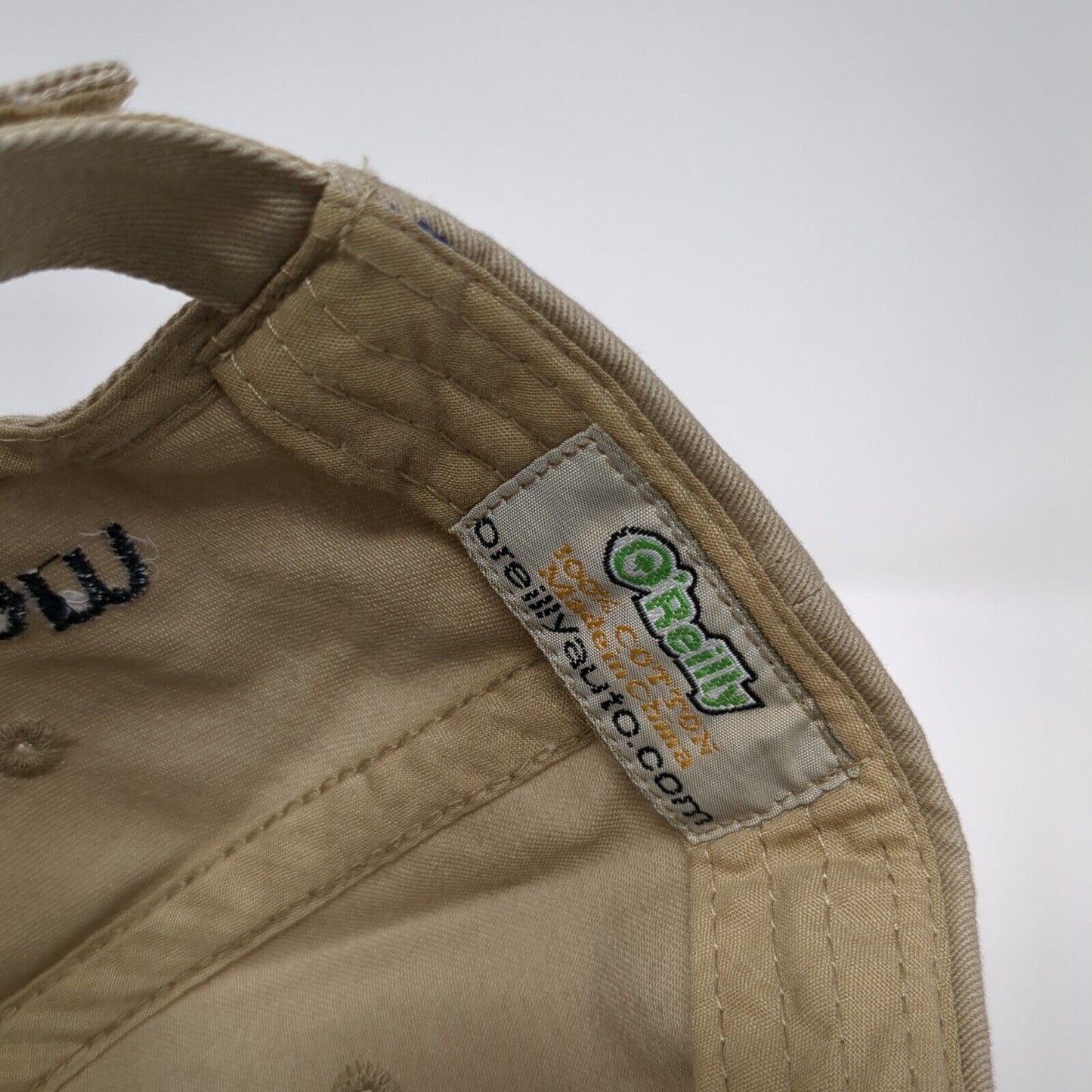 O'Reilly Auto Parts Strapback Hat Tan One Size Embroidered Adjustable
