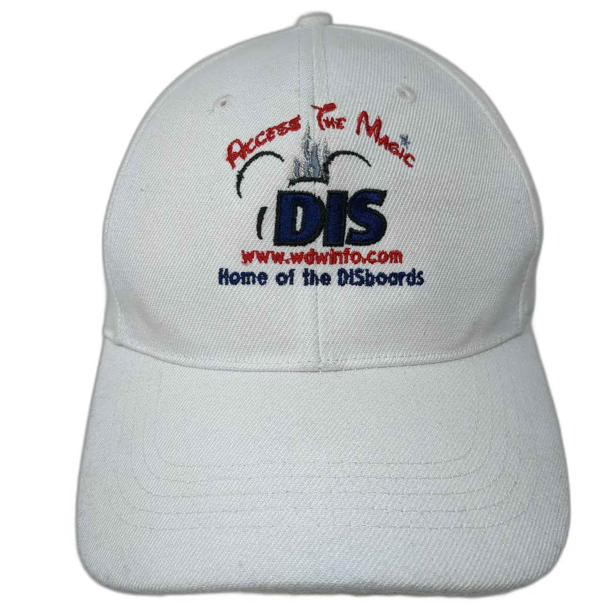 TAN Baseball Cap White One Size DISboards WDWinfo Access The Magic Disney Hat