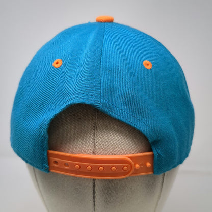 Young & Reckless Snapback Blue Orange One Size Los Angeles Reckless Script Hat