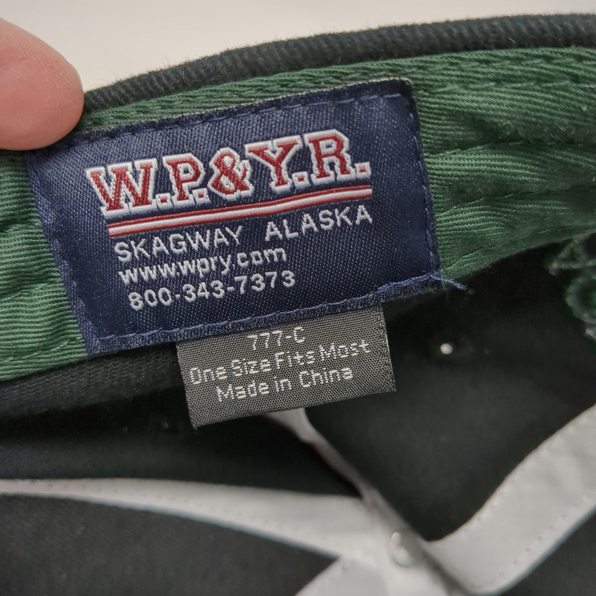 W.P.&Y.R. Baseball Cap Black One Size White Pass & Yukon Route Train Alaska Hat