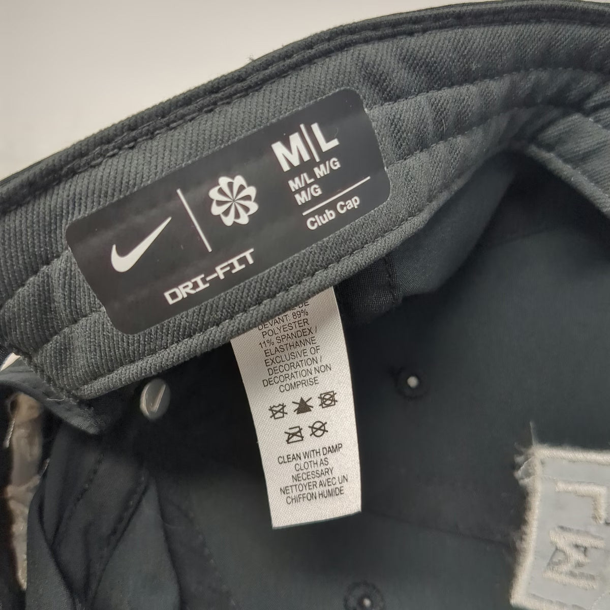 Nike Baseball Cap Black L Strapback Dri-FIT Stay Salty LMNT Golf Athletic Hat