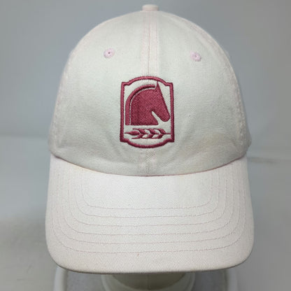 Baseball Cap Pink One Size Mary's Tack & Feed Horse Logo Del Mar Slideback hat