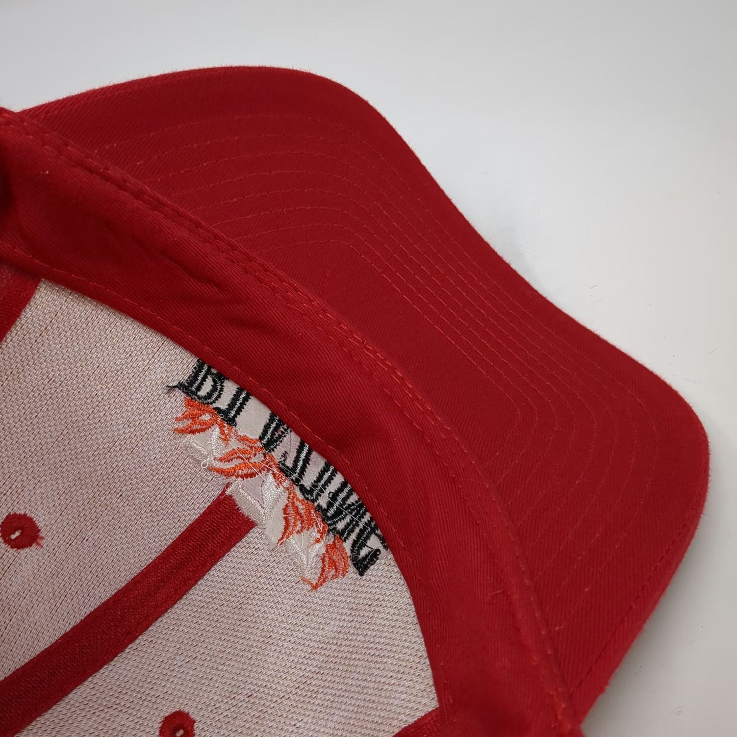 Nissin Cap Red One Size Snapback Hat 777 Blazing Fremont Las Vegas Casino Logo