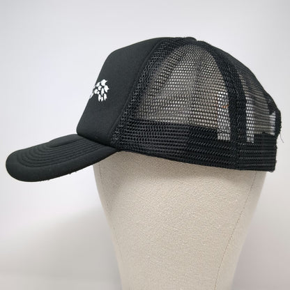 dkps Trucker Hat Black One Size Mesh Snapback Foam Fish School Graphic Polyester