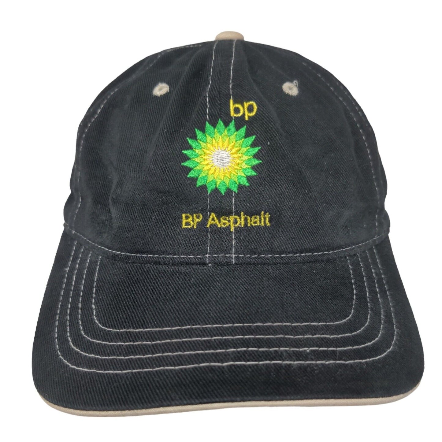 BP Asphalt Strapback Hat Black One Size The Classics Yupoong Embroidered