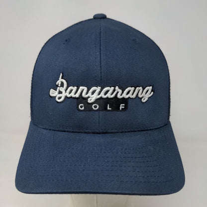 Yupoong Men's Snapback Mesh Back Hat Blue Embroidered Bangarang Golf Logo