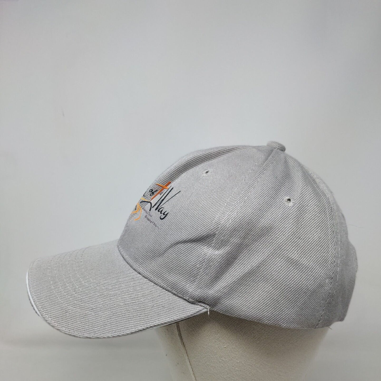 Church of The Way Strapback Hat Gray One Size Adjustable Vent Holes