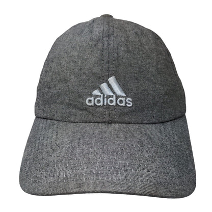 Adidas Climalite Slideback Hat Gray One Size Embroidered 3 Stripes