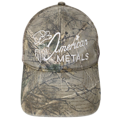 American Metals Snapback Trucker Hat Camouflage One Size Mesh Back Outdoor Cap