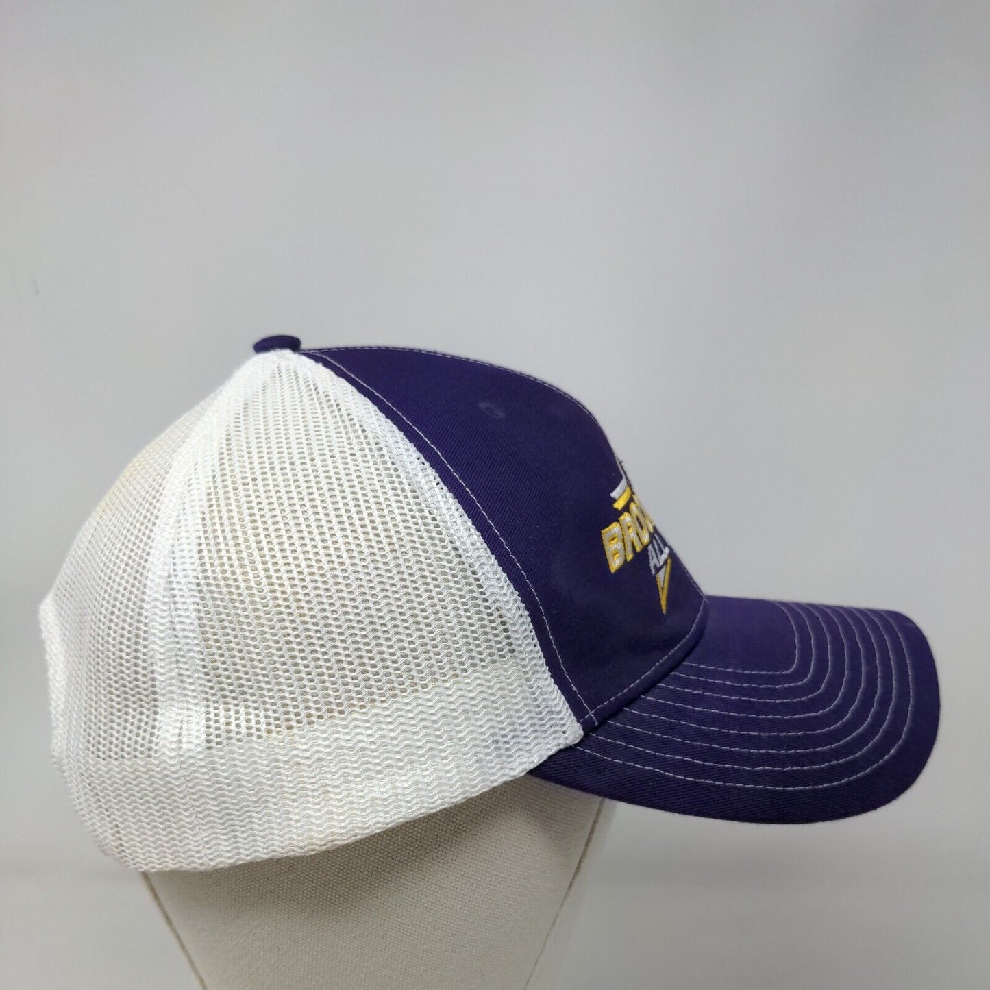 Brooksville All Stars Snapback Mesh Back Trucker Hat Purple Embroidered Logo