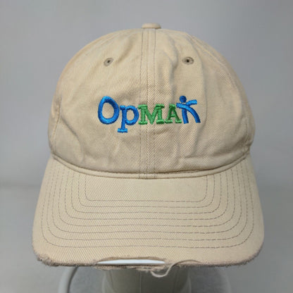 Opma Strapback Hat Tan One Size Adjustable Distressed The Classics Yupoong