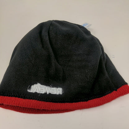 CLIF Bar Men's Knit Beanie Hat Red Embroidered Logo 100% Acrylic