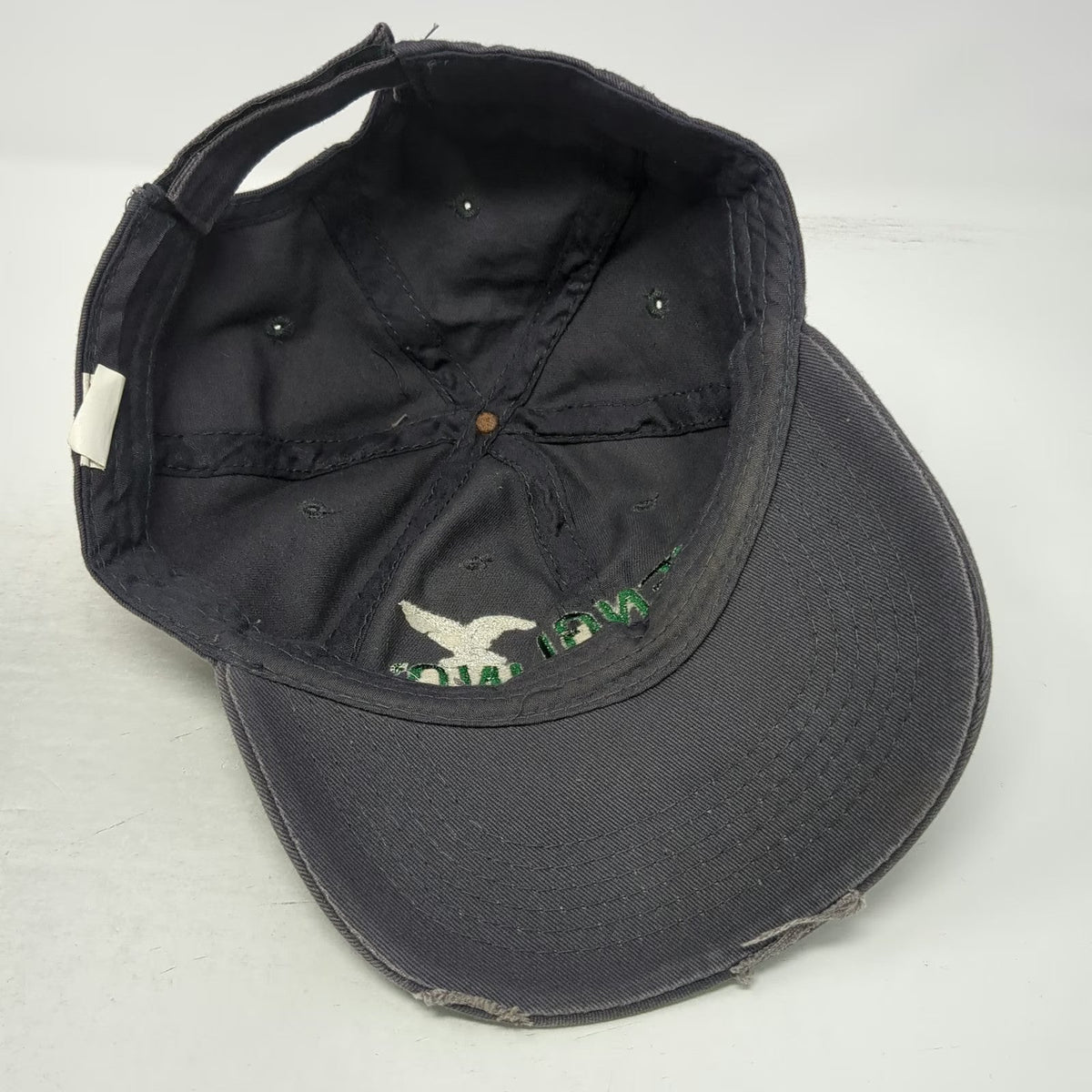 Yuengling Brewery Baseball Cap Gray One Size Frayed Eagle Embroidered Cotton Hat