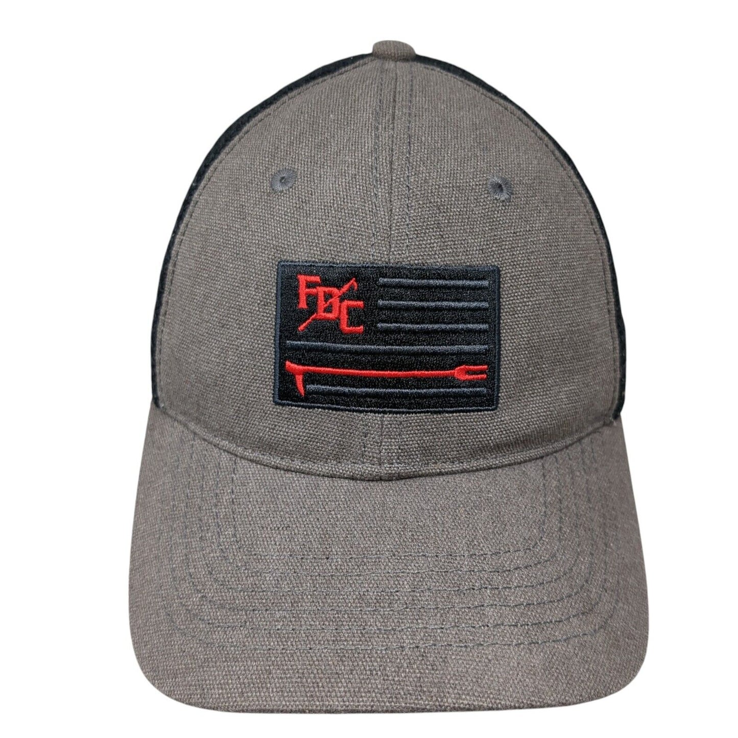 FDC Flag Snapback Mesh Back Trucker Hat Gray One Size Adjustable