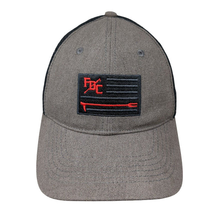 FDC Flag Snapback Mesh Back Trucker Hat Gray One Size Adjustable