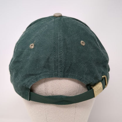 Kati 5 Panel Green Beige One Size International Paper Logo Slideback Hat Canvas