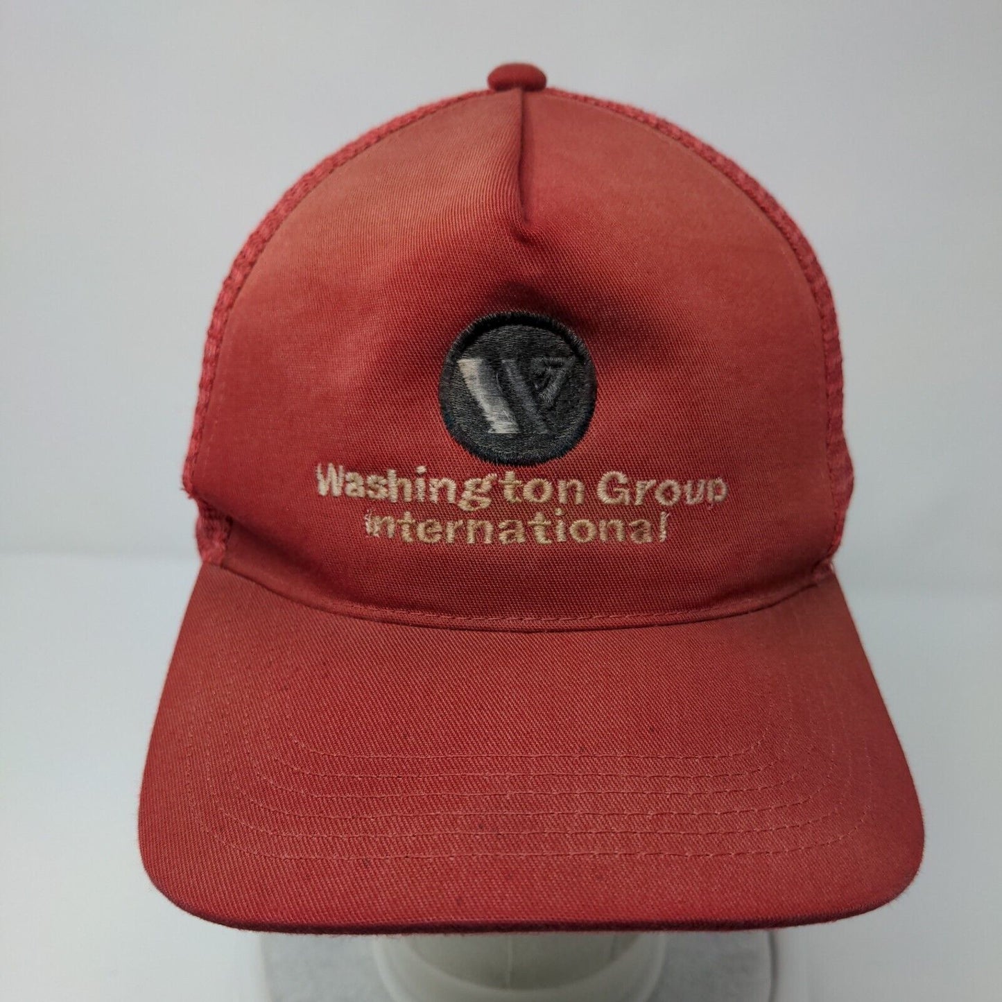 Washington Group International Snapback Trucker Hat Red One Size Solid