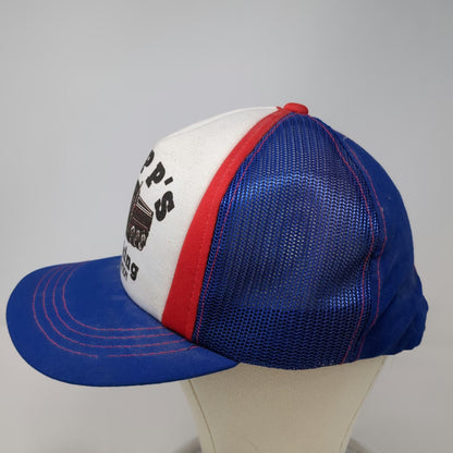 Young An Trucker Hat Blue Vintage Rupp's Trucking Excavation Mesh Snapback Logo