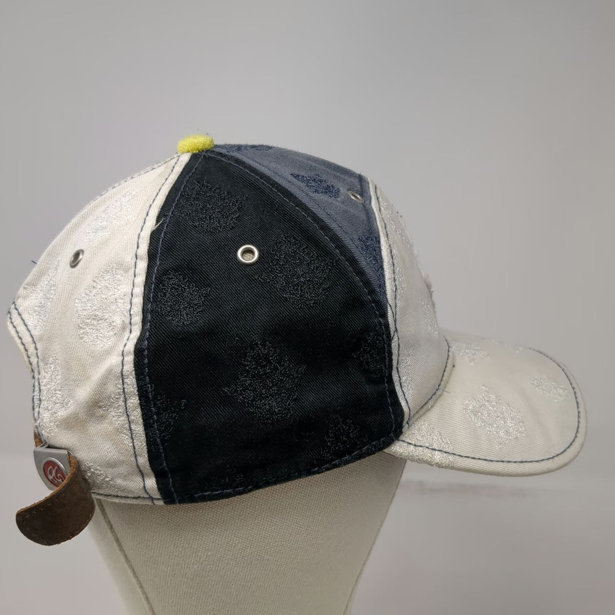Robert Graham Baseball Cap White Black Blue One Size Floral Damask Pattern hat