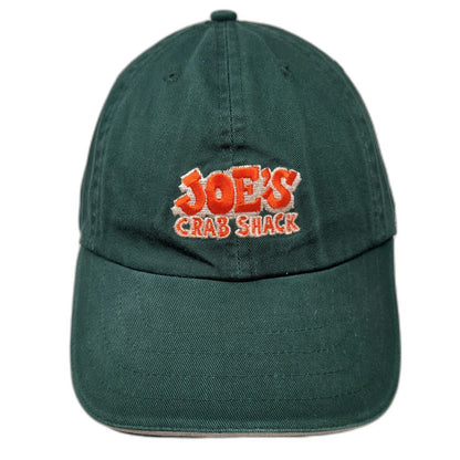 HYP Joes Crab Shack Baseball Cap Green One Size Embroidered Slideback Cotton Hat