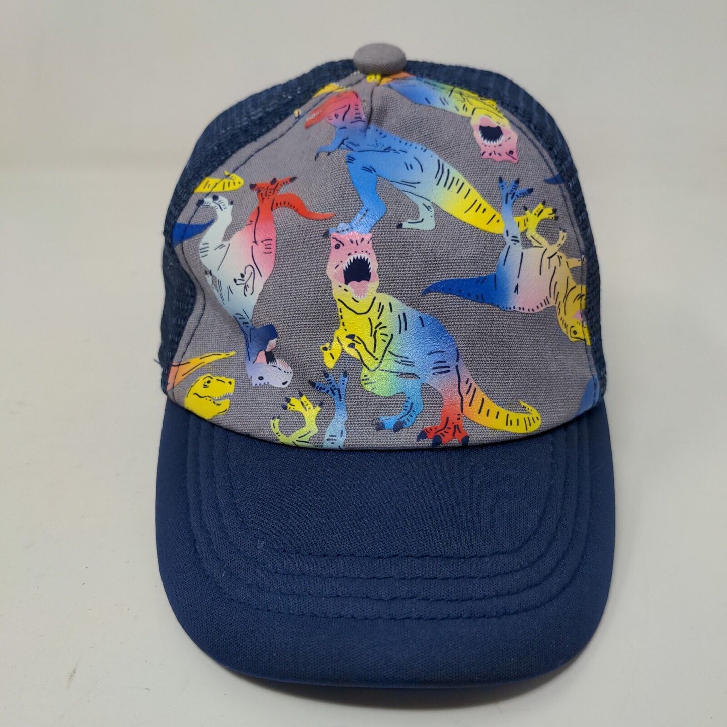 Unbranded Boy's Snapback Mesh Back Hat Blue Adjustable Graphic Dinosaur Logo