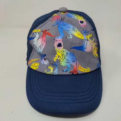 Unbranded Boy's Snapback Mesh Back Hat Blue Adjustable Graphic Dinosaur Logo