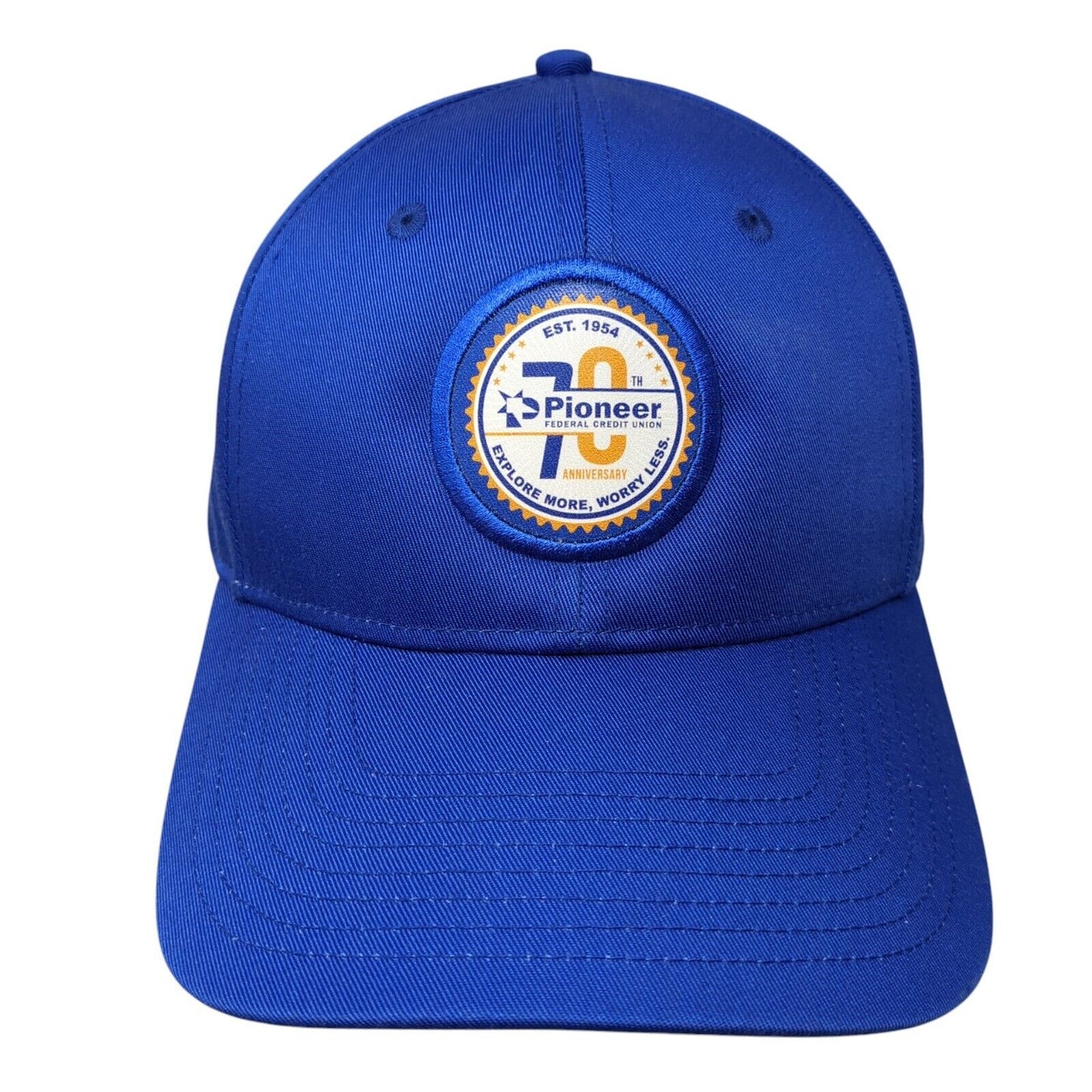 Pioneer Federal Credit Union Snapback Hat Blue One Size Adjustable