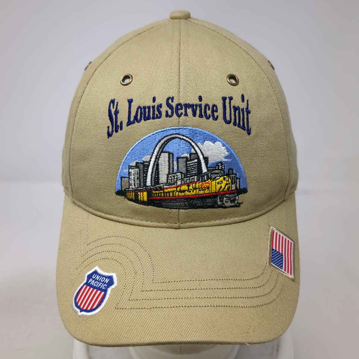 Western Associates Baseball Cap Beige One Size Union Pacific St Louis Team Hat
